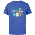 thumbnail image 1 of Star Wars Grogu Mandalorian Toon Dad of the Birthday Boy - Short Sleeve Cotton T-Shirt for Adults - Customized-Royal Heather, 1 of 5