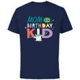 thumbnail image 1 of Star Wars Grogu Mandalorian Toon Mom of the Birthday Kid - Short Sleeve Cotton T-Shirt for Adults - Customized-Navy, 1 of 5