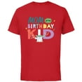 thumbnail image 1 of Star Wars Grogu Mandalorian Toon Mom of the Birthday Kid - Short Sleeve Cotton T-Shirt for Adults - Customized-Red, 1 of 5
