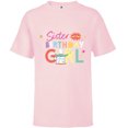 thumbnail image 1 of Star Wars Grogu Mandalorian Toon Sister of Birthday Girl - Short Sleeve T-Shirt for Kids - Customized-Soft Pink, 1 of 5