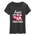 thumbnail image 1 of Star Wars - Grogu Mando Love Is Stronger Together Women's Short Sleeve Graphic T-Shirt, 1 of 4