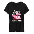 thumbnail image 1 of Star Wars - Grogu Mando Love Is Stronger Together Women's Short Sleeve Graphic T-Shirt, 1 of 4