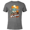 thumbnail image 1 of Star Wars Grogu May The 4th Be With You 2022 - Short Sleeve Blended T-Shirt for Adults - Customized-Dark Heather, 1 of 5