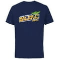 thumbnail image 1 of Star Wars Grogu May the 4th Be With You Star Wars Day 2024 - Short Sleeve Cotton T-Shirt for Adults - Customized-Navy, 1 of 5