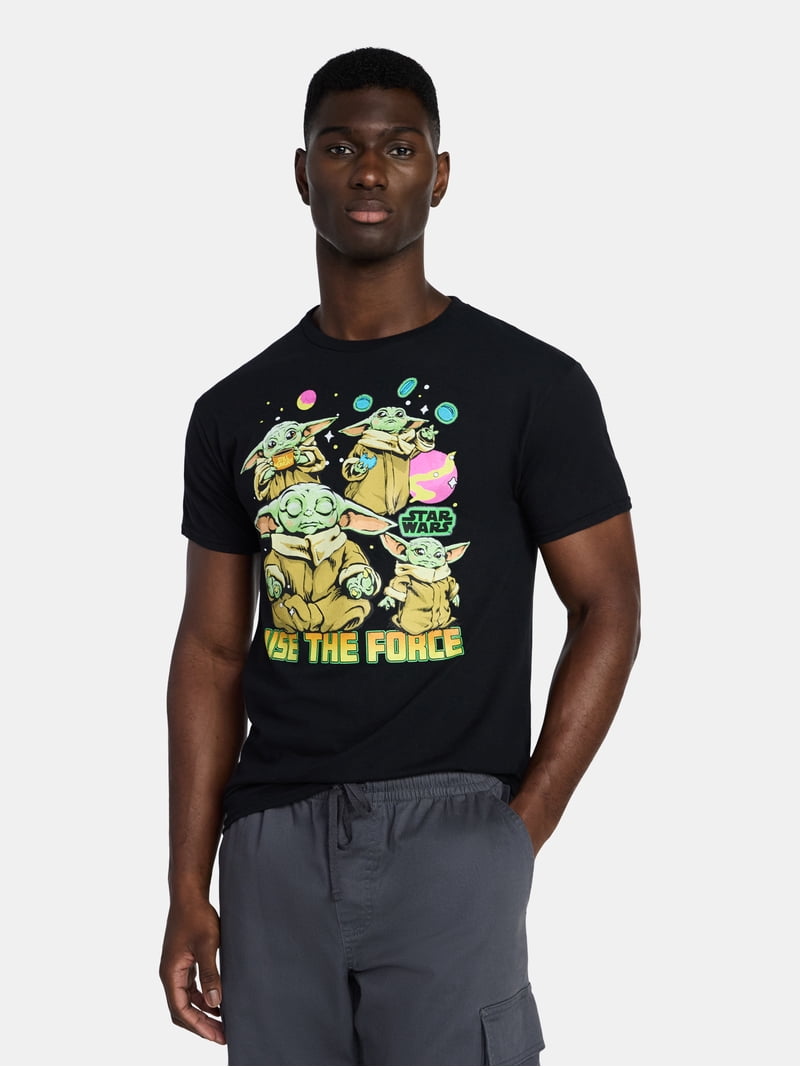 STAR WARS グローグー Tシャツ Lサイズ Star Wars Grogu Men's and Big Men's Graphic Cotton Tee with Short