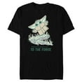 thumbnail image 1 of Star Wars Grogu Restore Balance to the Force - Short Sleeve Blended T-Shirt for Adults - Customized-Black, 1 of 5