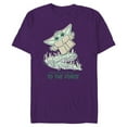 thumbnail image 1 of Star Wars Grogu Restore Balance to the Force - Short Sleeve Blended T-Shirt for Adults - Customized-Purple, 1 of 5