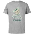 thumbnail image 1 of Star Wars Grogu Restore Balance to the Force - Short Sleeve Cotton T-Shirt for Adults - Customized-Athletic Heather, 1 of 5
