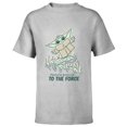 thumbnail image 1 of Star Wars Grogu Restore Balance to the Force - Short Sleeve T-Shirt for Kids - Customized-Athletic Heather, 1 of 5