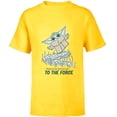 thumbnail image 1 of Star Wars Grogu Restore Balance to the Force - Short Sleeve T-Shirt for Kids - Customized-Yellow, 1 of 5