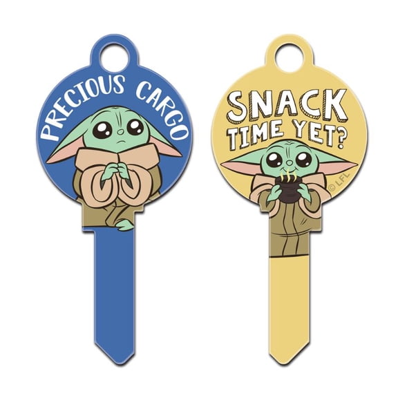 Star Wars Grogu Round Key Blank SC1 Schlage Licensed Decorative House Key