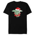 thumbnail image 1 of Star Wars Grogu Santa Costume with Holiday Christmas Cookie - Short Sleeve Blended T-Shirt for Adults - Customized-Black, 1 of 5