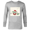 thumbnail image 1 of Star Wars Grogu Santa Costume with Holiday Christmas Cookies - Long Sleeve T-Shirt for Men - Customized-Athletic Heather, 1 of 5