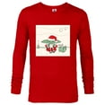 thumbnail image 1 of Star Wars Grogu Santa Costume with Holiday Christmas Cookies - Long Sleeve T-Shirt for Men - Customized-New Red, 1 of 5