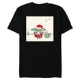 thumbnail image 1 of Star Wars Grogu Santa Costume with Holiday Christmas Cookies - Short Sleeve Blended T-Shirt for Adults - Customized-Black, 1 of 5