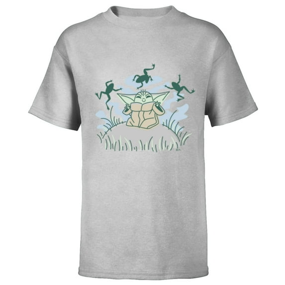 Star Wars Grogu Snack Time - Short Sleeve T-Shirt for Kids - Customized-Athletic Heather