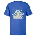 thumbnail image 1 of Star Wars Grogu Snack Time - Short Sleeve T-Shirt for Kids - Customized-Royal, 1 of 5