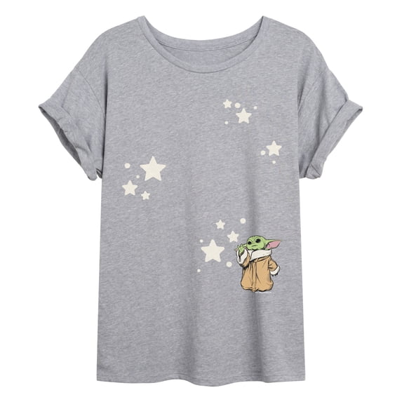 Star Wars - Grogu Stars - Juniors Oversized Graphic T-Shirt