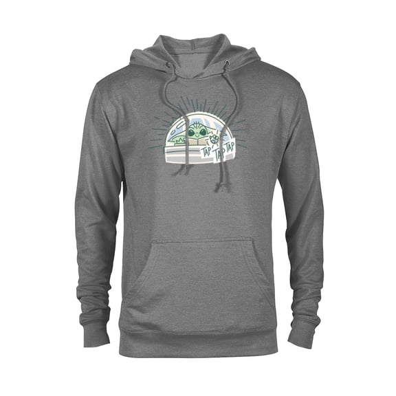 Star Wars Grogu Tap Mandalorian Starfighter - Pullover Hoodie for Adults - Customized-Athletic Heather