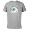 thumbnail image 1 of Star Wars Grogu Tap Mandalorian Starfighter - Short Sleeve Cotton T-Shirt for Adults - Customized-Athletic Heather, 1 of 5