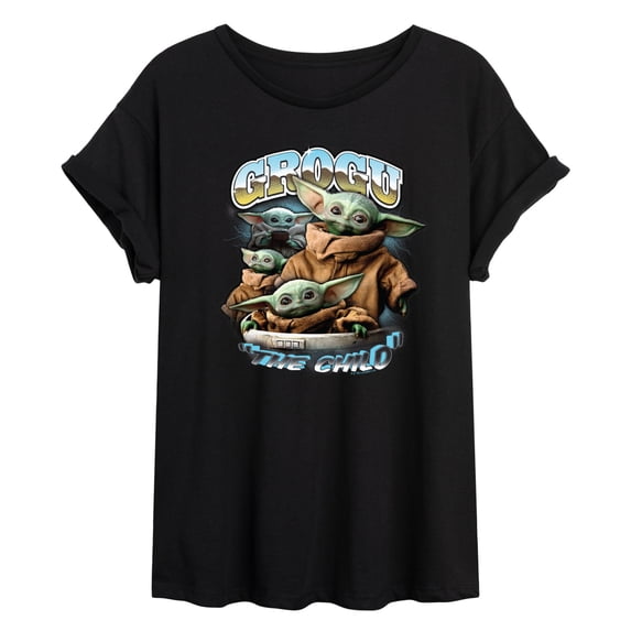 Star Wars - Grogu The Child - Juniors Oversized Graphic T-Shirt