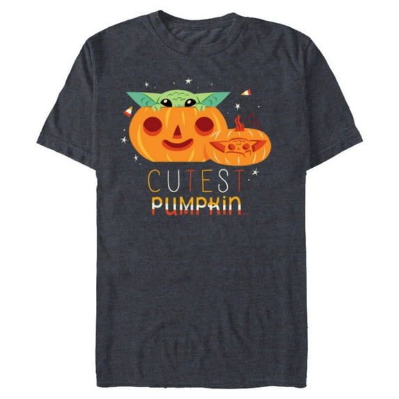 Star Wars Grogu The Cutest Pumpkin - Short Sleeve Blended T-Shirt for Adults - Customized-Denim Snow Heather