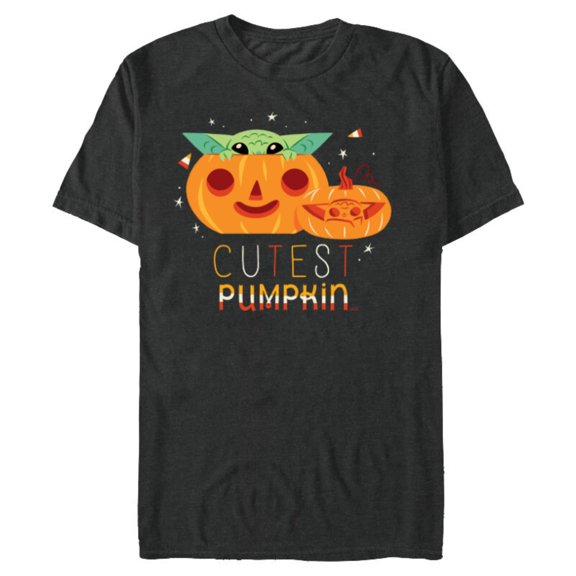 Star Wars Grogu The Cutest Pumpkin - Short Sleeve Blended T-Shirt for Adults - Customized-Graphite Snow Heather