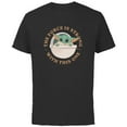 thumbnail image 1 of Star Wars Grogu The Force is Strong With This One - Short Sleeve Cotton T-Shirt for Adults - Customized-Black, 1 of 5