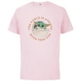 thumbnail image 1 of Star Wars Grogu The Force is Strong With This One - Short Sleeve Cotton T-Shirt for Adults - Customized-Soft Pink, 1 of 5