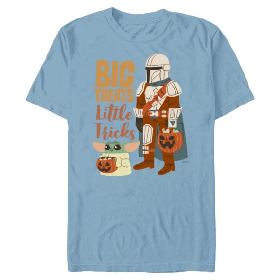 Star Wars Grogu The Mandalorian Halloween Big Treats - Short Sleeve Blended T-Shirt for Adults - Customized-Ocean Blue
