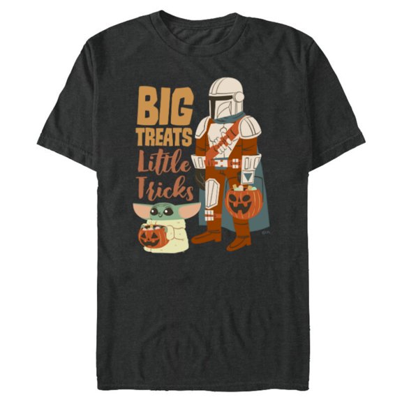 Star Wars Grogu The Mandalorian Halloween Big Treats - Short Sleeve Blended T-Shirt for Adults - Customized-Dark Heather