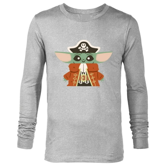 Star Wars Grogu The Mandalorian Halloween Pirate Costume - Long Sleeve T-Shirt for Men - Customized-Athletic Heather