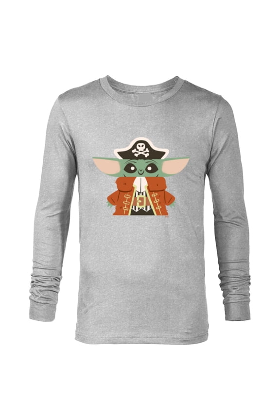 Grogu The Mandalorian Halloween Pirate Costume - Long Sleeve T-Shirt for Men - Customized-Athletic Heather