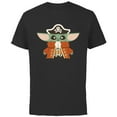 thumbnail image 1 of Star Wars Grogu The Mandalorian Halloween Pirate Costume - Short Sleeve Cotton T-Shirt for Adults - Customized-Black, 1 of 5