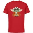 thumbnail image 1 of Star Wars Grogu The Mandalorian Halloween Pirate Costume - Short Sleeve Cotton T-Shirt for Adults - Customized-Red, 1 of 5