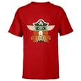 thumbnail image 1 of Star Wars Grogu The Mandalorian Halloween Pirate Costume - Short Sleeve T-Shirt for Kids - Customized-Red, 1 of 5