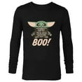 thumbnail image 1 of Star Wars Grogu The Mandalorian Halloween Skeleton Boo - Long Sleeve T-Shirt for Men - Customized-Black, 1 of 5