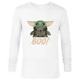 thumbnail image 1 of Star Wars Grogu The Mandalorian Halloween Skeleton Boo - Long Sleeve T-Shirt for Men - Customized-White, 1 of 5