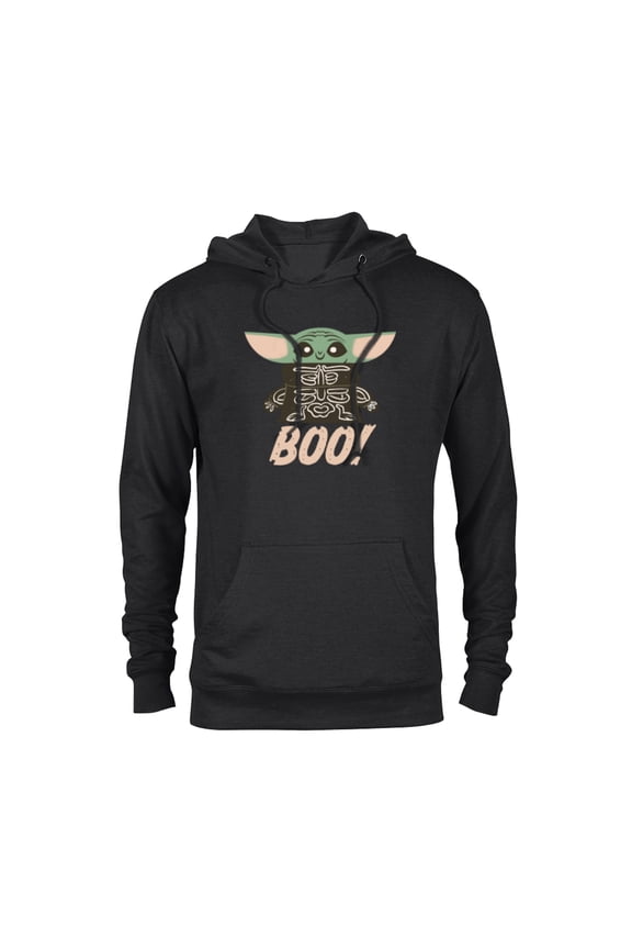Grogu The Mandalorian Halloween Skeleton Boo - Pullover Hoodie for Adults - Customized-Black
