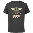 thumbnail image 1 of Star Wars Grogu The Mandalorian Halloween Skeleton Boo - Short Sleeve Cotton T-Shirt for Adults - Customized-Charcoal, 1 of 5