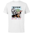thumbnail image 1 of Star Wars Grogu The Mandalorian This is the Way Birthday Boy - Short Sleeve Cotton T-Shirt for Adults - Customized-White, 1 of 5