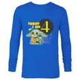 thumbnail image 1 of Star Wars Grogu Today I Am 4 Birthday - Long Sleeve T-Shirt for Men - Customized-Navy, 1 of 5