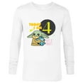 thumbnail image 1 of Star Wars Grogu Today I Am 4 Birthday - Long Sleeve T-Shirt for Men - Customized-White, 1 of 5