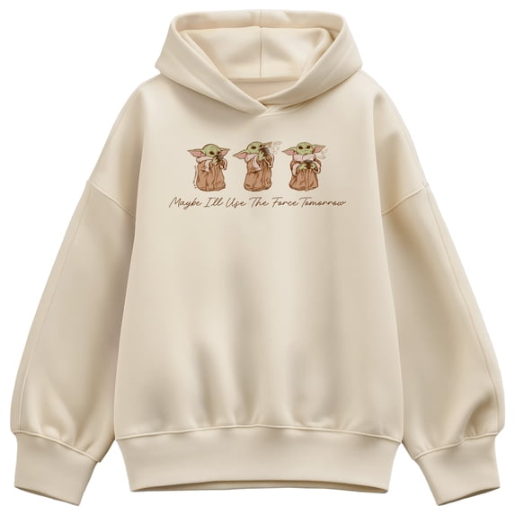 Star Wars - Grogu Use Force Tomorrow - Women's Oversized Fleece Hoodie Sweatshirt