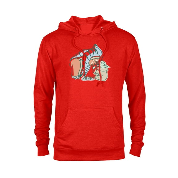 Star Wars Grogu and Ahsoka Tano Force Connection - Pullover Hoodie for Adults - Customized-Red