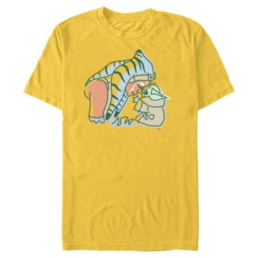 Star Wars Grogu and Ahsoka Tano Force Connection - Short Sleeve Blended T-Shirt for Adults - Customized-Yellow