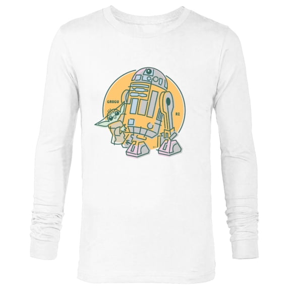 Star Wars Grogu and R2-D2 New Best Friends - Long Sleeve T-Shirt for Men - Customized-White
