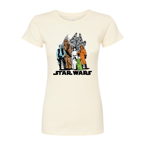 Star Wars - Luke, Leia, Yoda Group - Juniors Fitted Tee