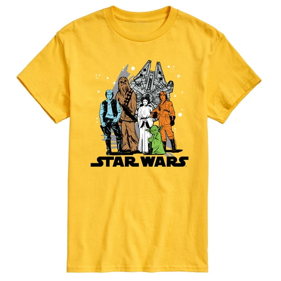 Star Wars - Luke, Leia, Yoda Group - Men's Short Sleeve Tee