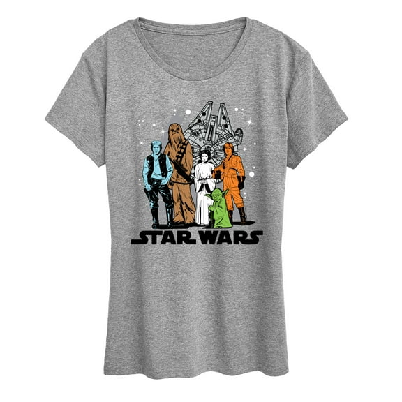 Star Wars - Luke, Leia, Yoda Group - Women's Short Sleeve Classic Fit Tee